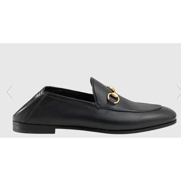 GUCCI BRIXTON LEATHER HORSEBIT LOAFERS WITH BOX - Picture 9 of 13